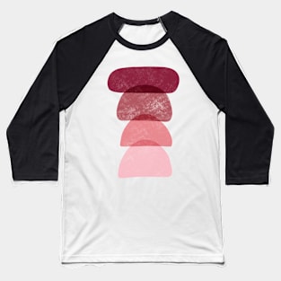 Shades of Pink Abstract Minimalism Baseball T-Shirt